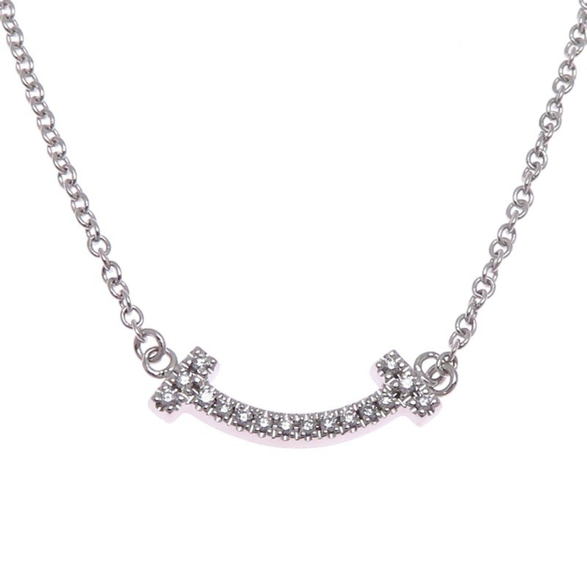 Tiffany T Smile Mini Women's Necklace in 750 White Gold