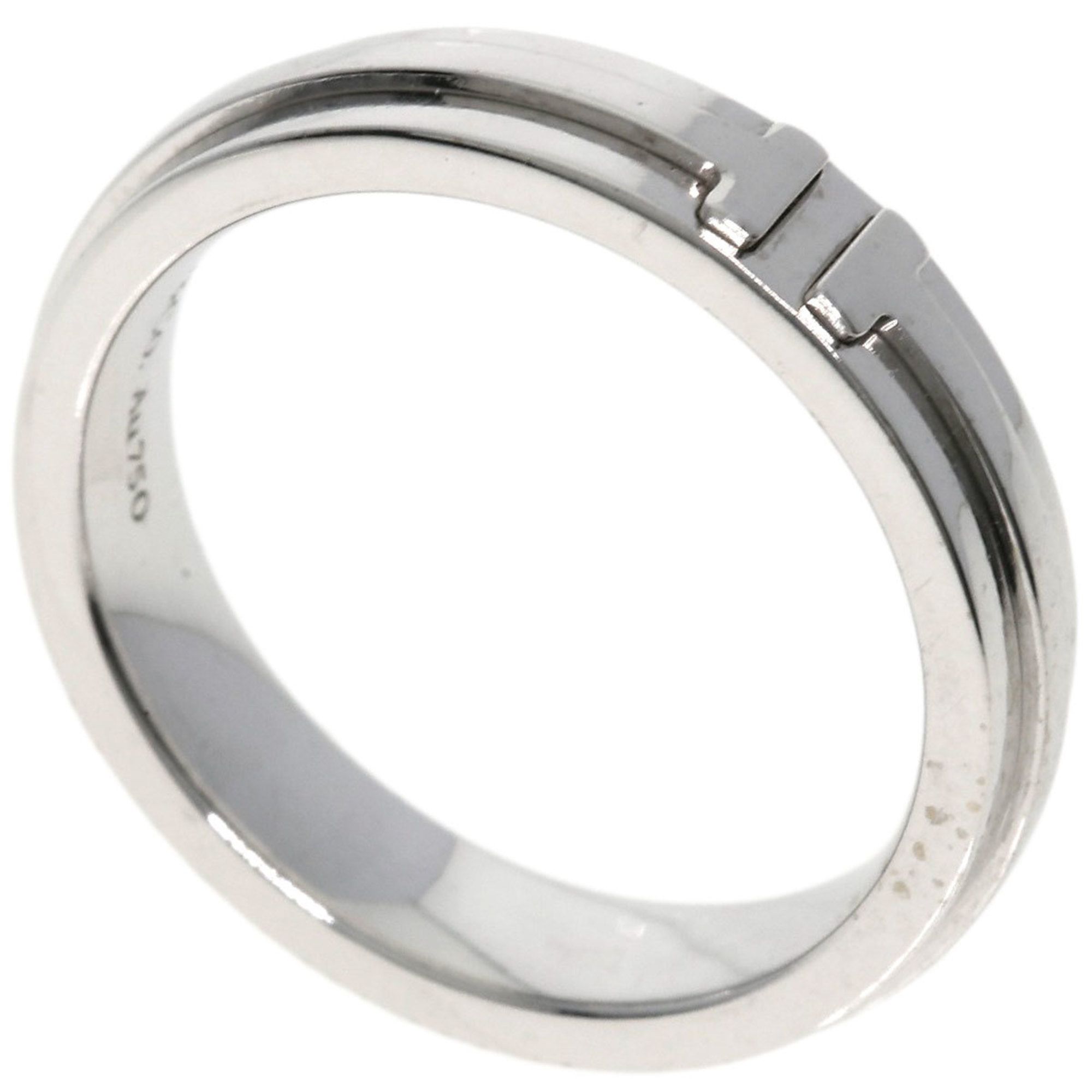 Tiffany & Co. T TOW Narrow Ring in 18K White Gold for Women.