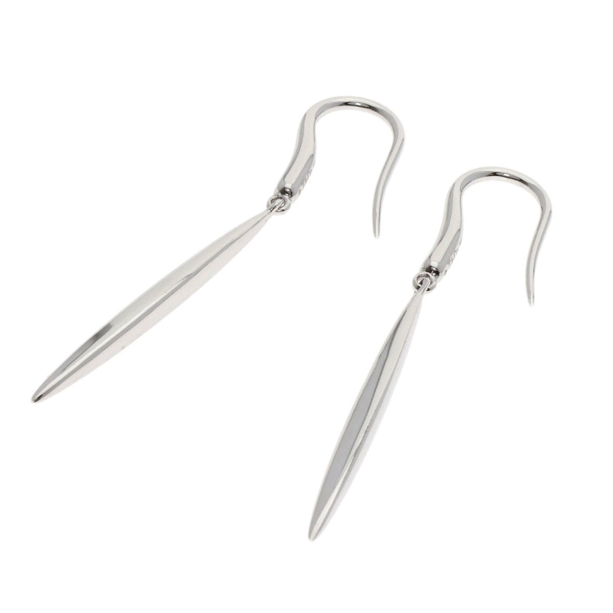 Tiffany & Co. Feather Hook Earrings in 18K White Gold for Women.