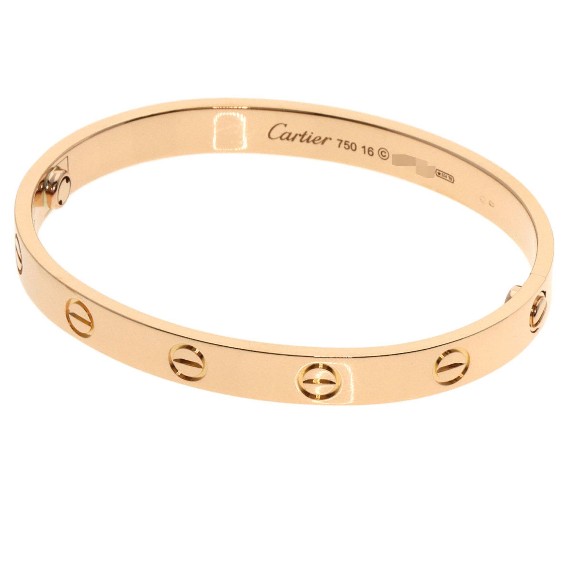 Cartier Love Bracelet (No Driver) #16 in 18K Pink Gold for Women