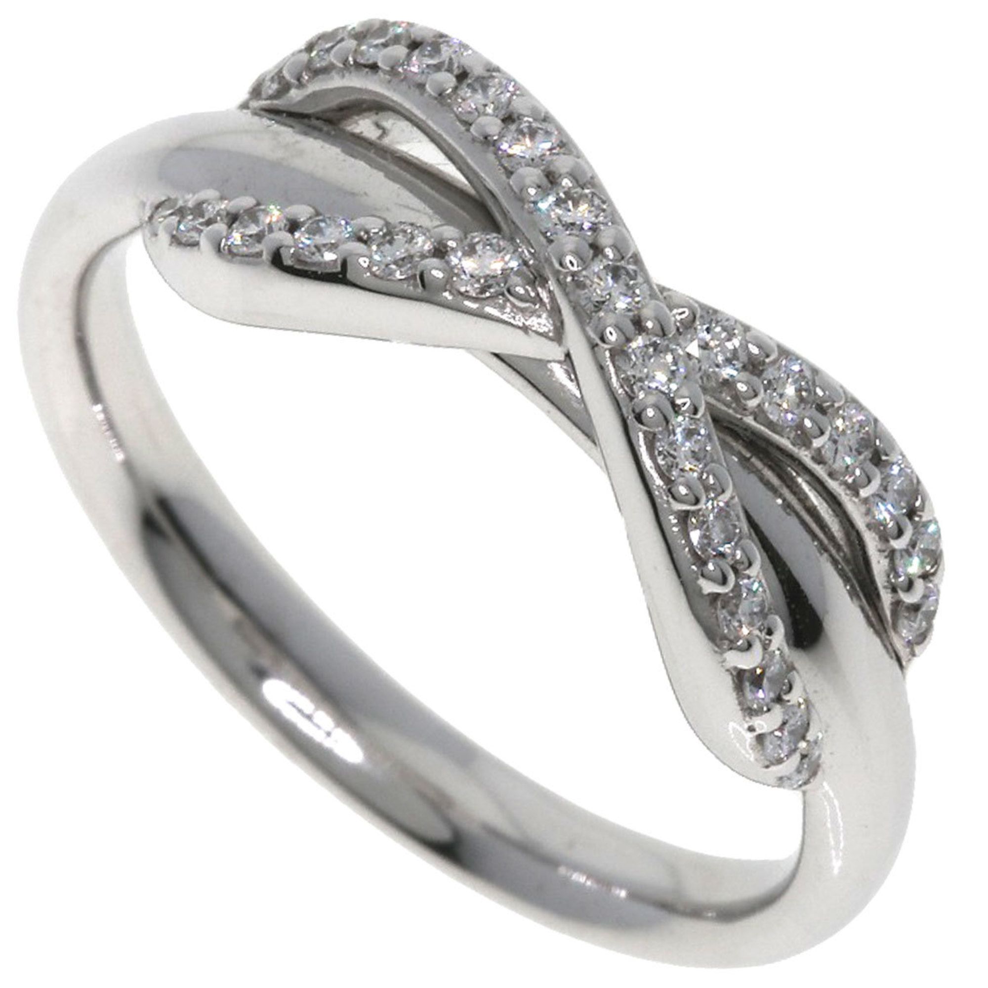 Tiffany Infinity Diamond Ring in 18K White Gold for Women