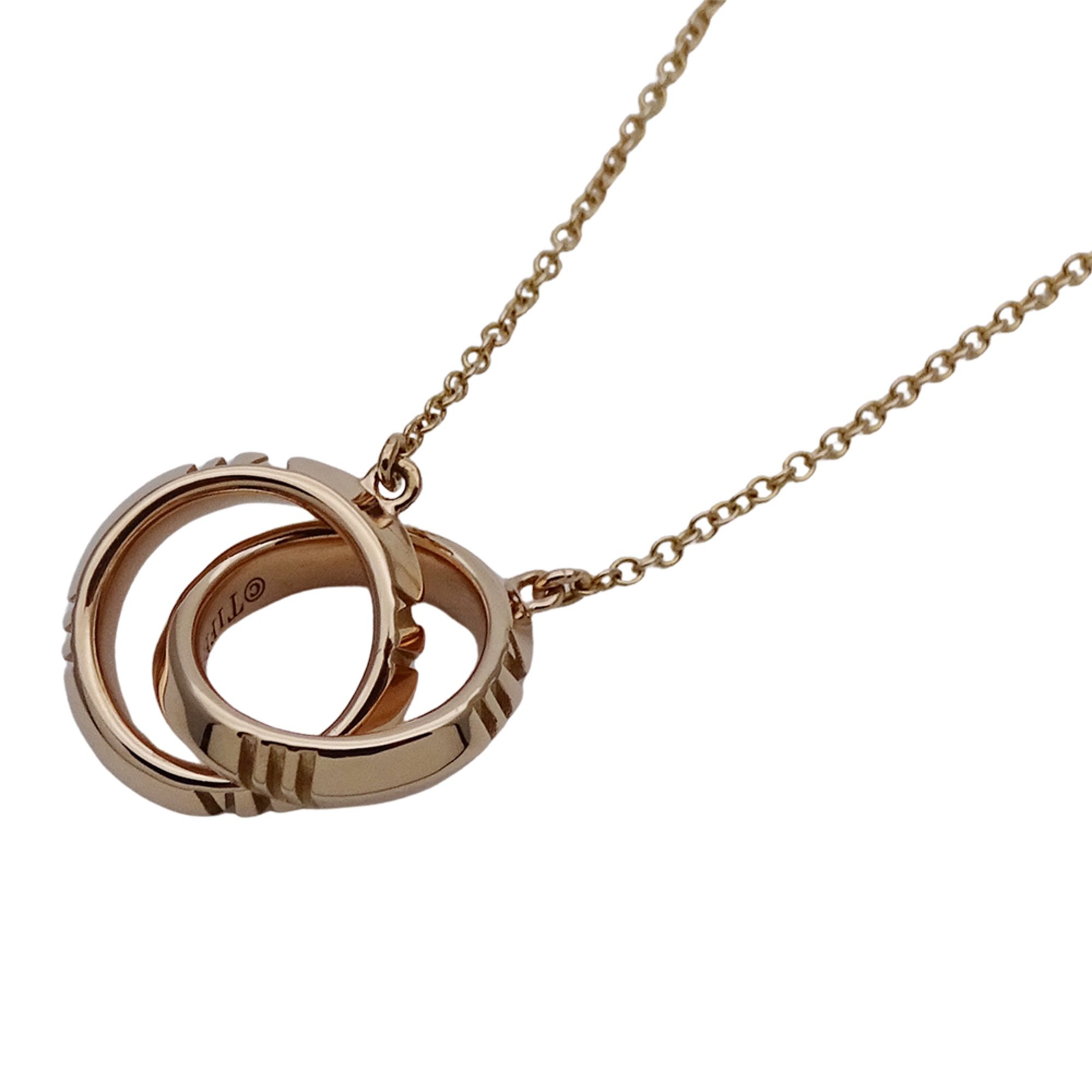 Tiffany & Co. Women's Atlas X Closed Interlocking Necklace in 750PG Pink Gold, Polished