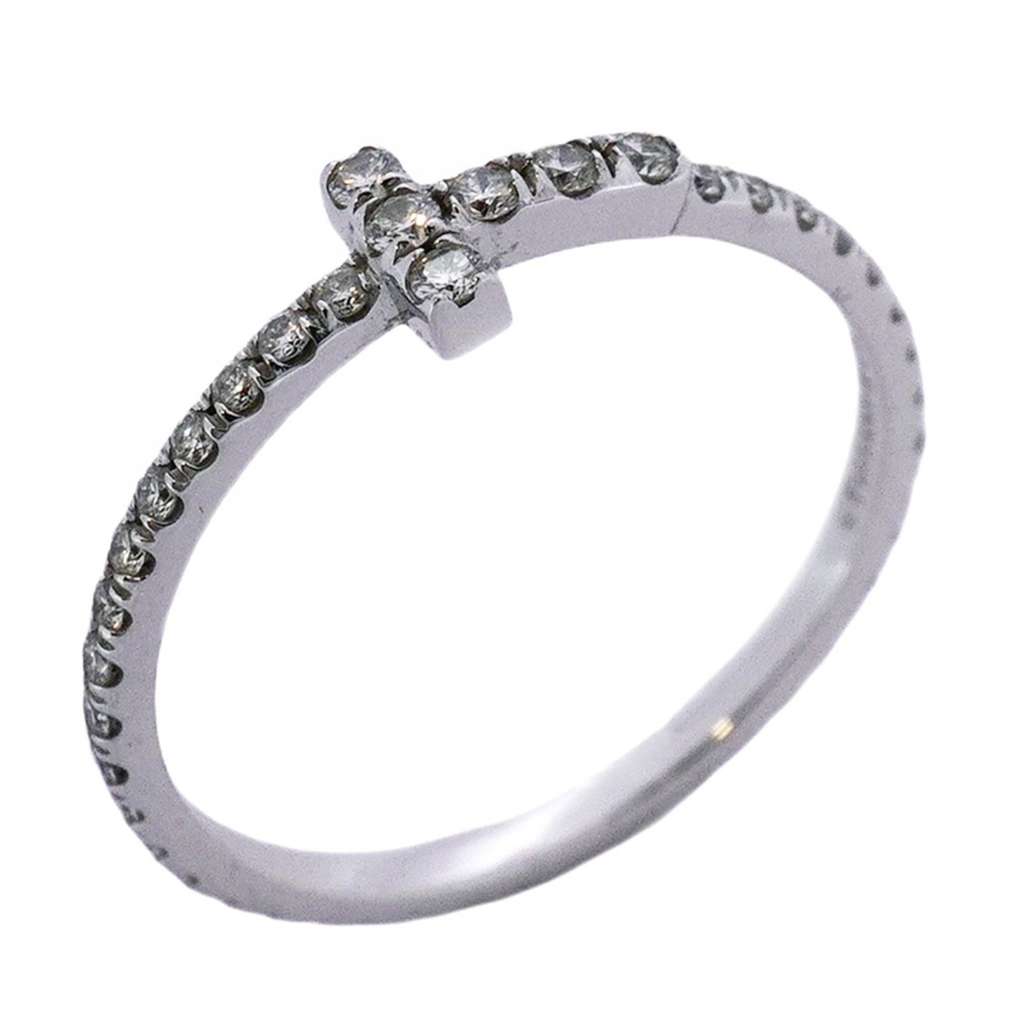 Tiffany T-One full diamond ring in 18K white gold, size 6.5 for women