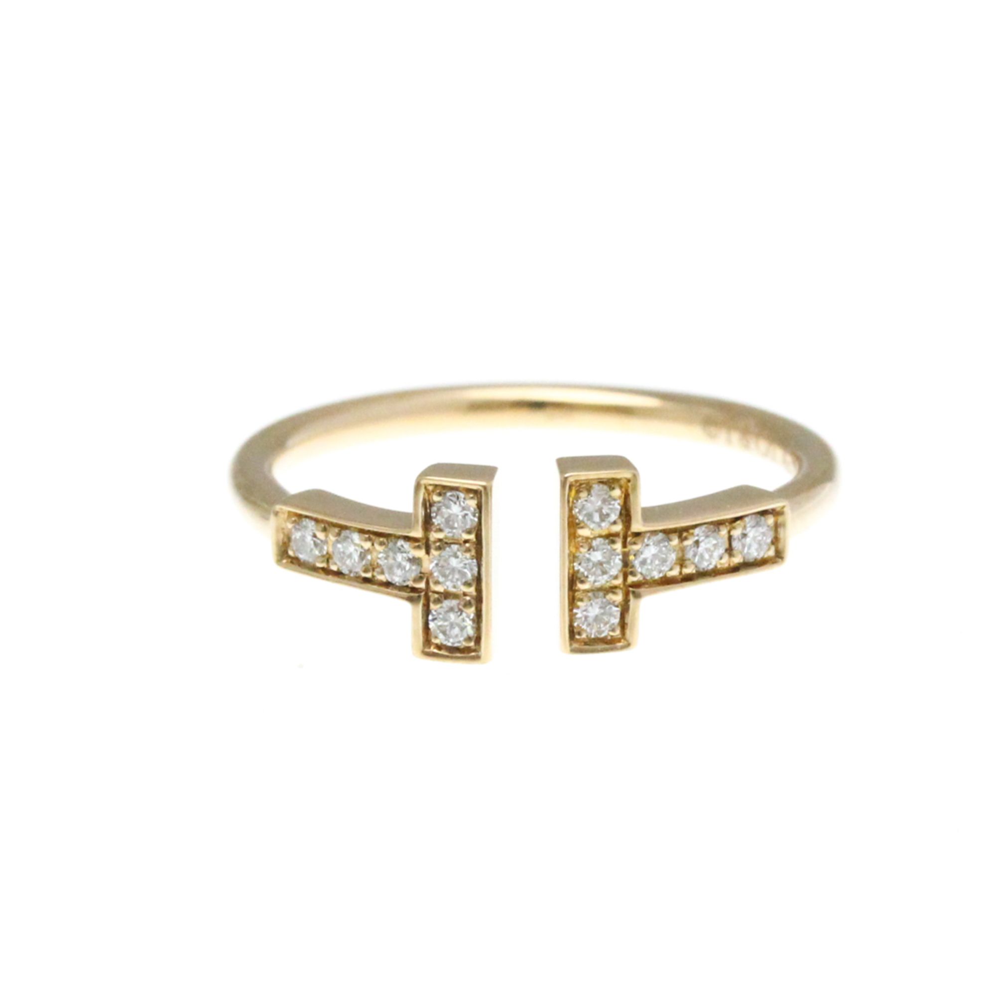 Tiffany T Wire Ring Diamond Pink Gold (18K) Fashion Diamond Band Ring Pink Gold