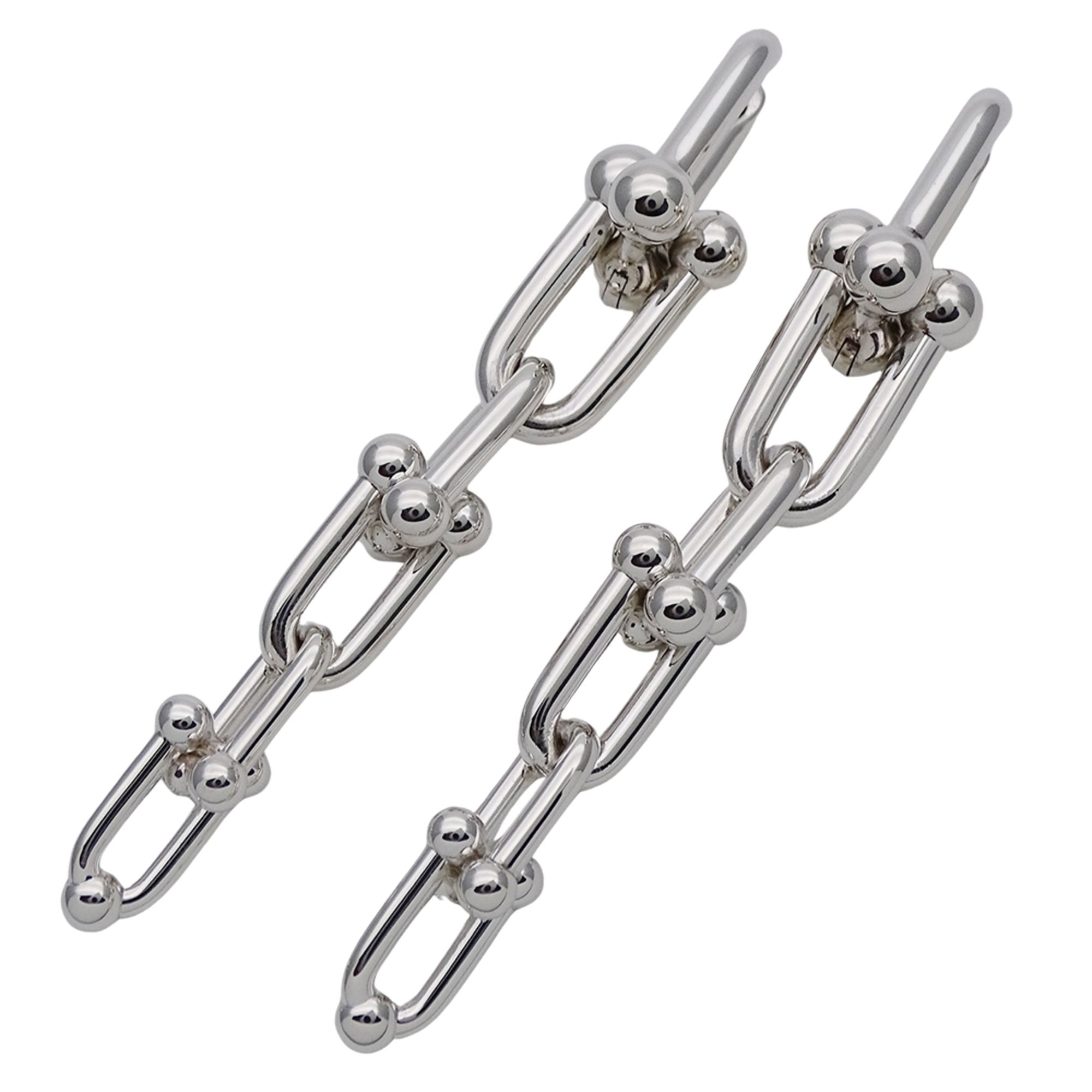 Tiffany & Co. Women's SV925 Graduated Link Earrings with Silver Hardware, Polished, for Binaural Ear