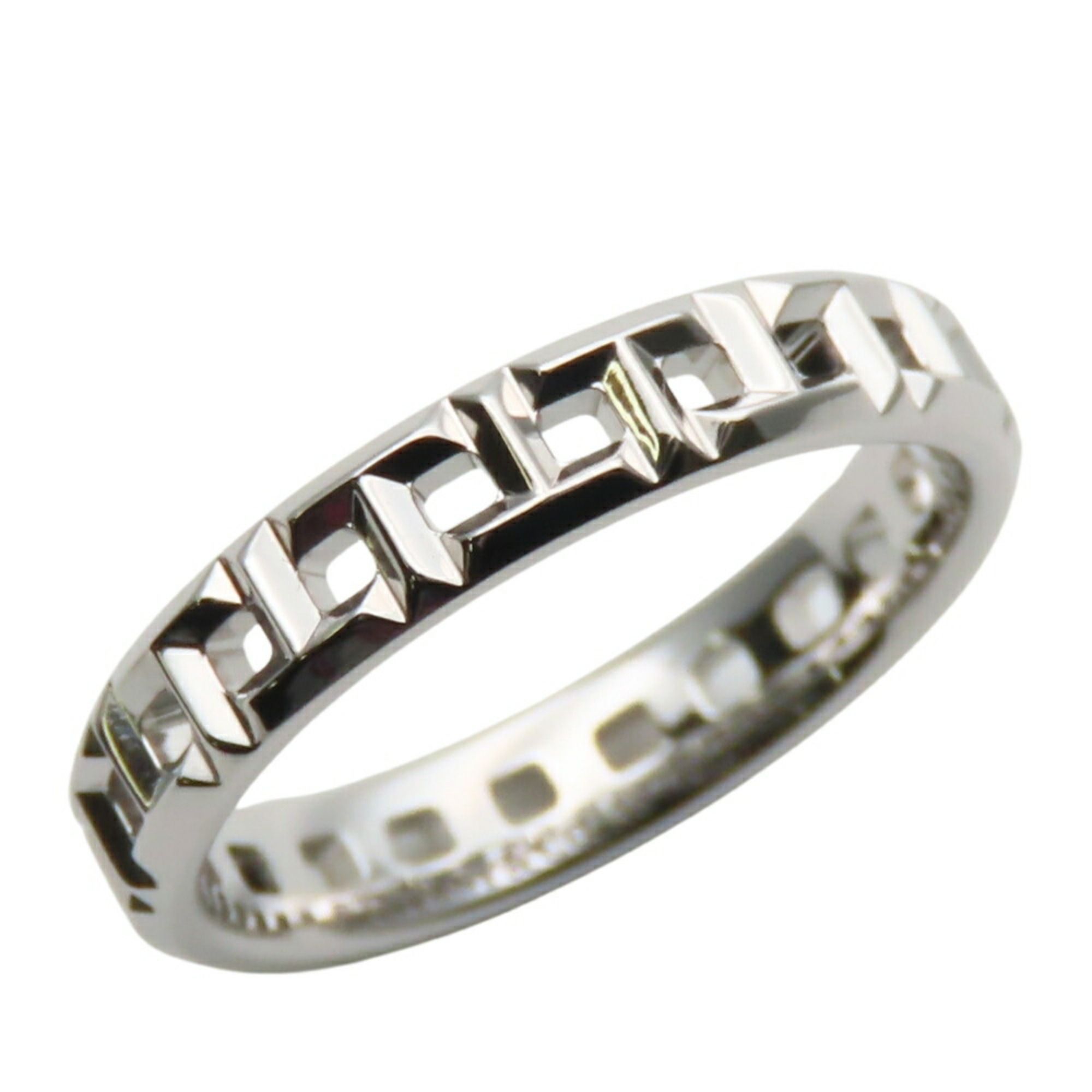 Tiffany & Co. T True Narrow Ring, 18K White Gold, Approximately 2.9g, Women's