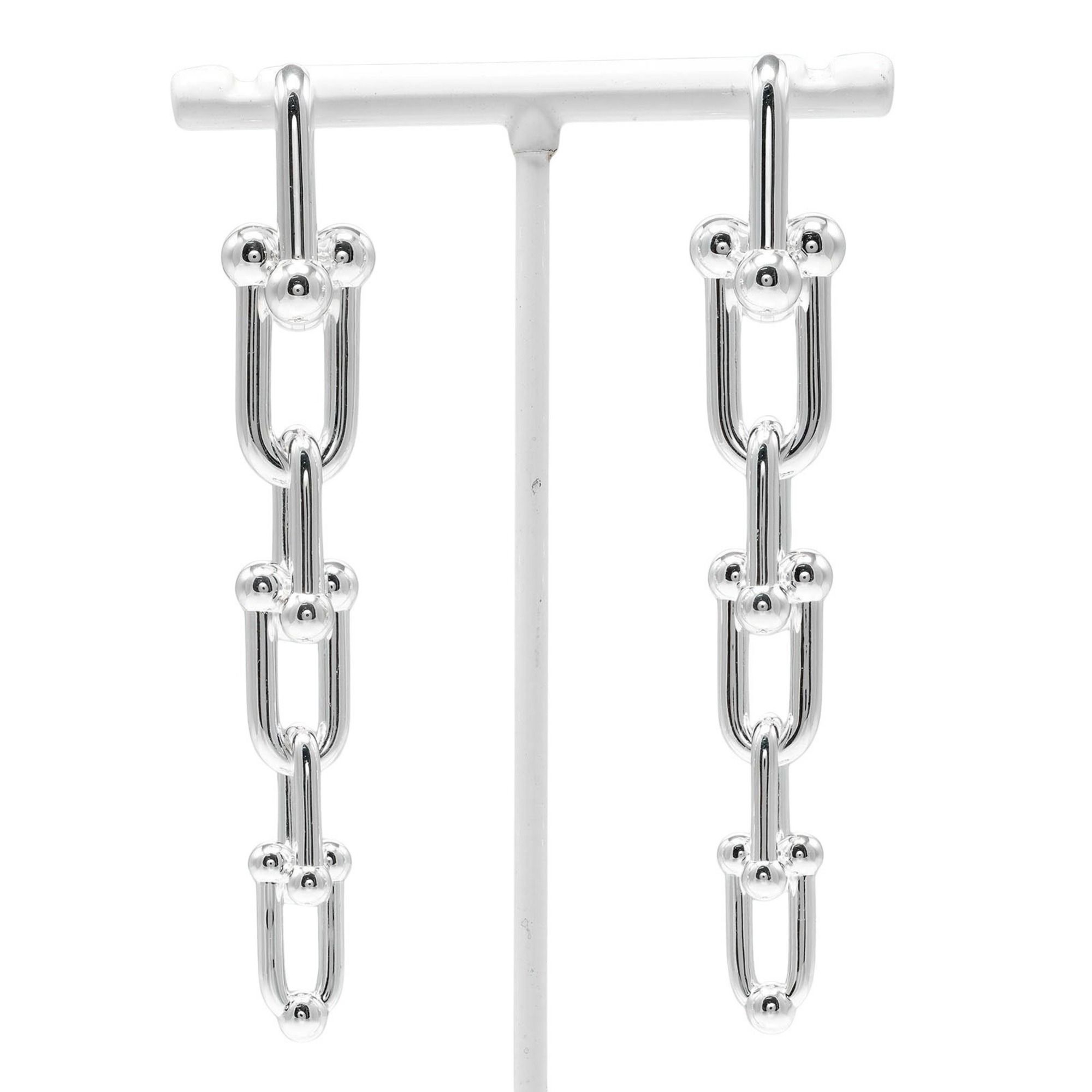 Tiffany & Co. Hardware Graduated Link Earrings, 925 Silver, Approx. 22.2g