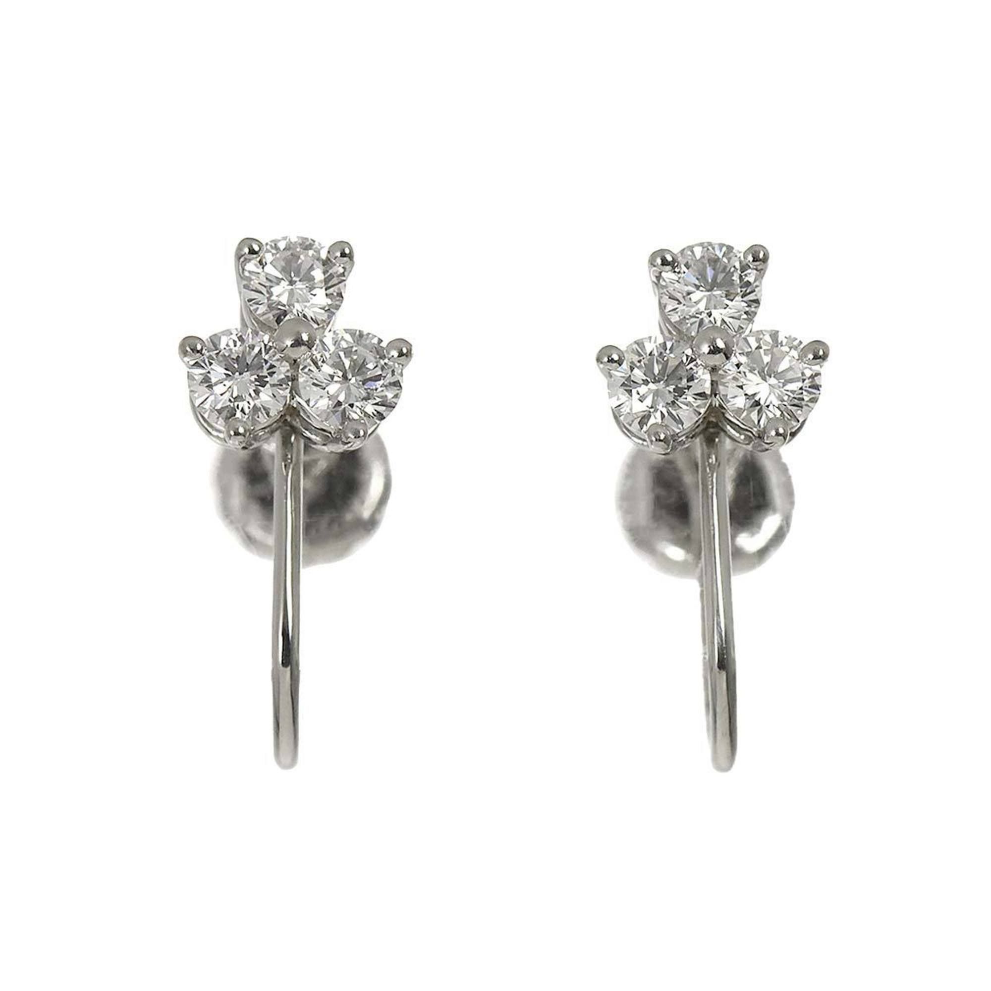 Tiffany & Co. Aria Diamond Earrings in Platinum with Flowers