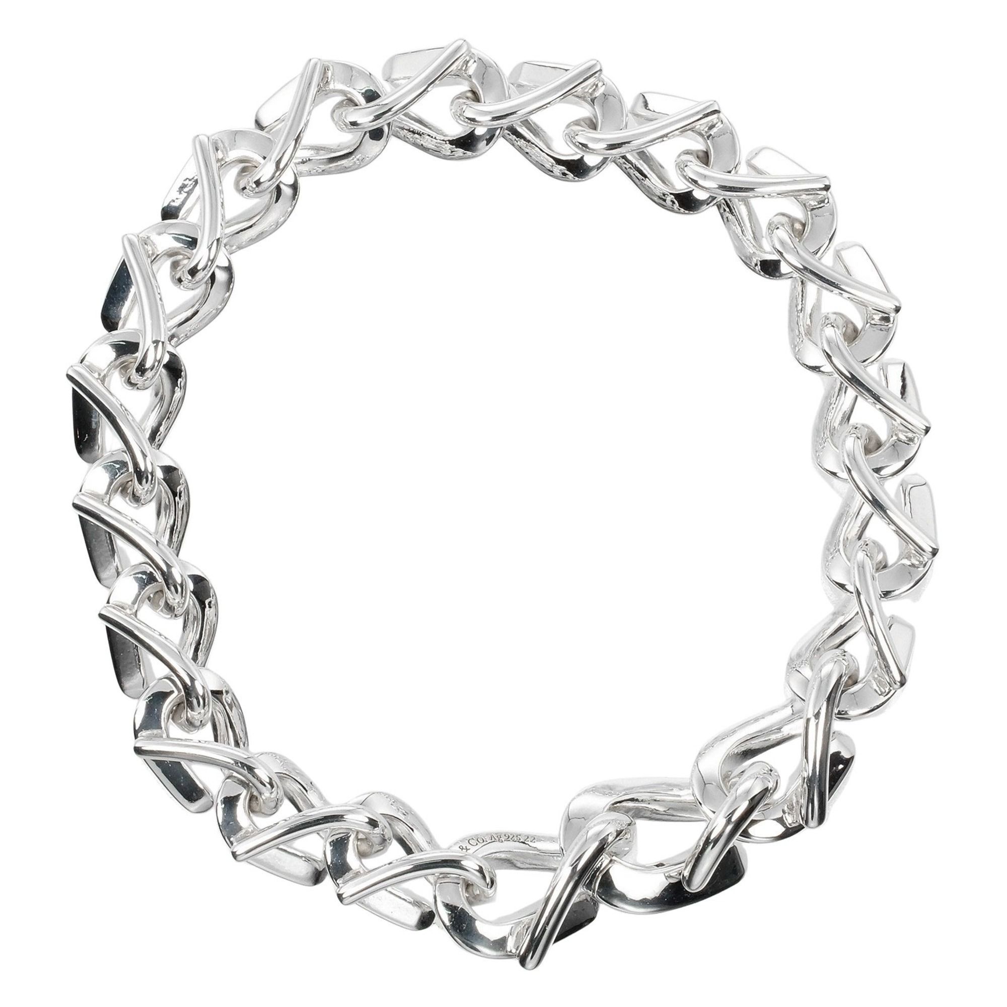 Tiffany & Co. Forged Medium Link Bracelet, 925 Silver, Approx. 37.2g