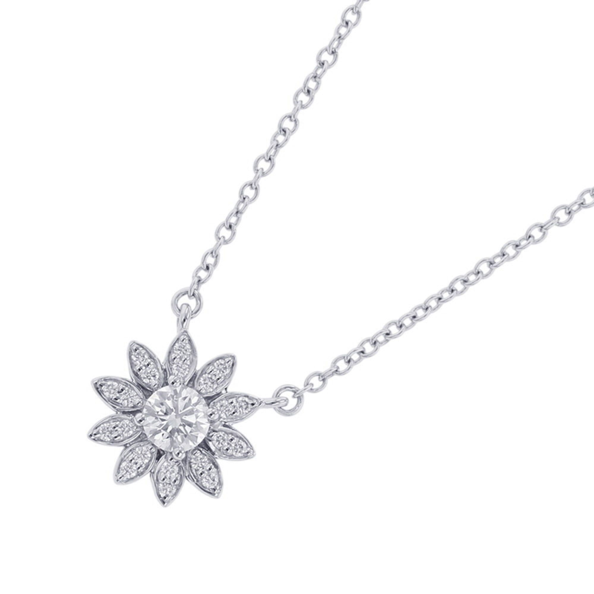 Tiffany & Co. Enchant Flower Necklace with Diamonds in Platinum (Pt950)