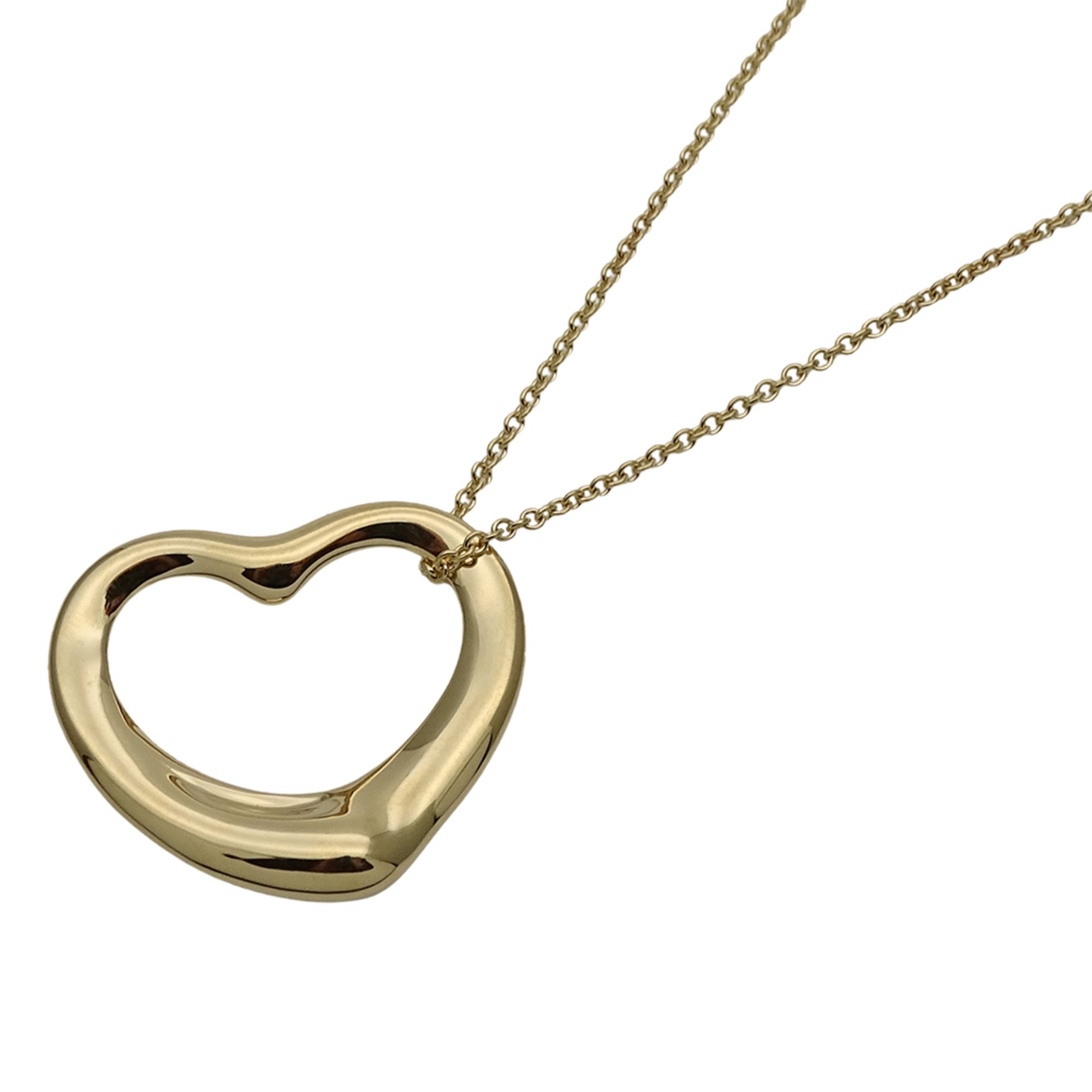 Tiffany & Co. Women's Elsa Peretti Open Heart Necklace in 750YG Yellow Gold, Polished