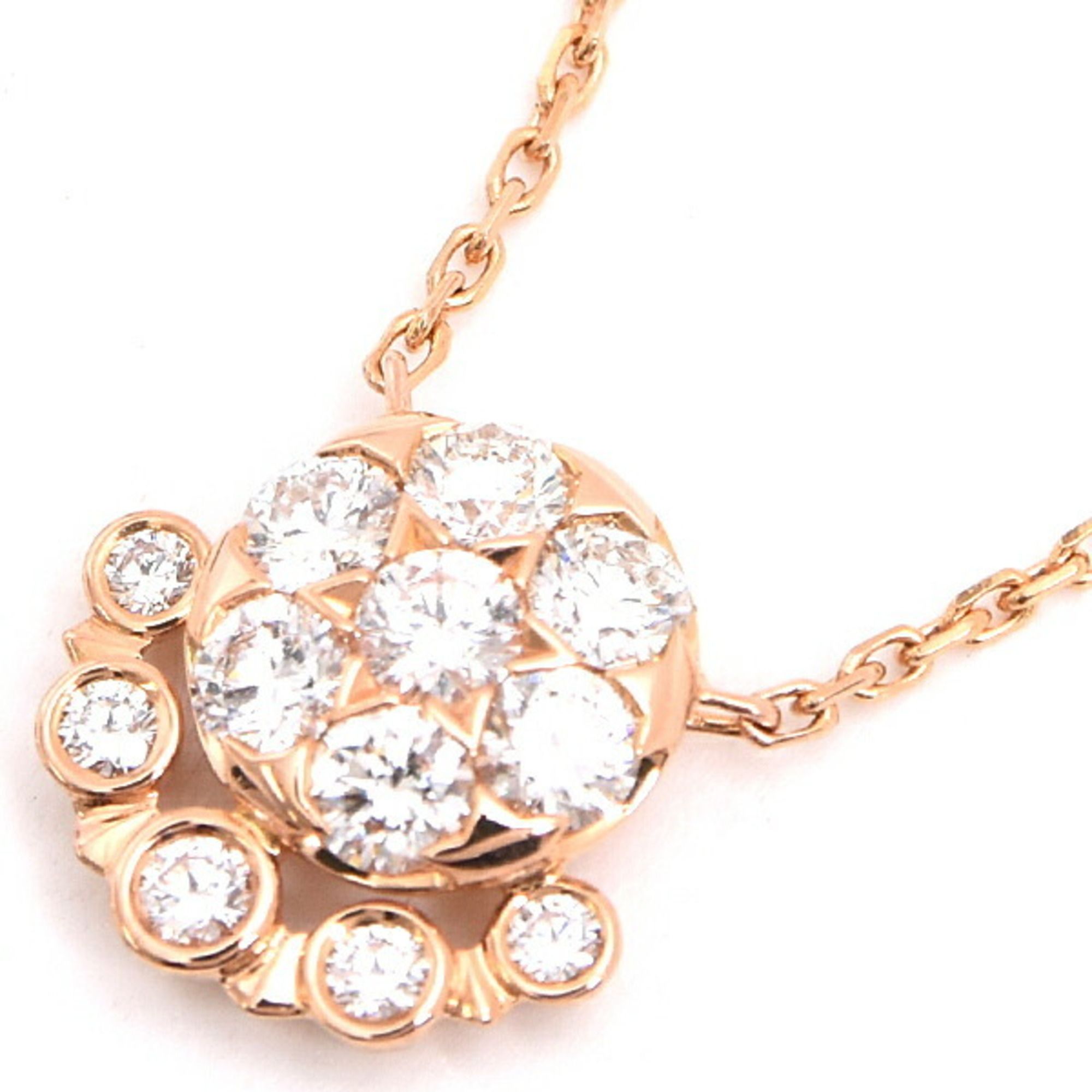 Cartier Etincerde diamond necklace for women, pink gold, 750PG