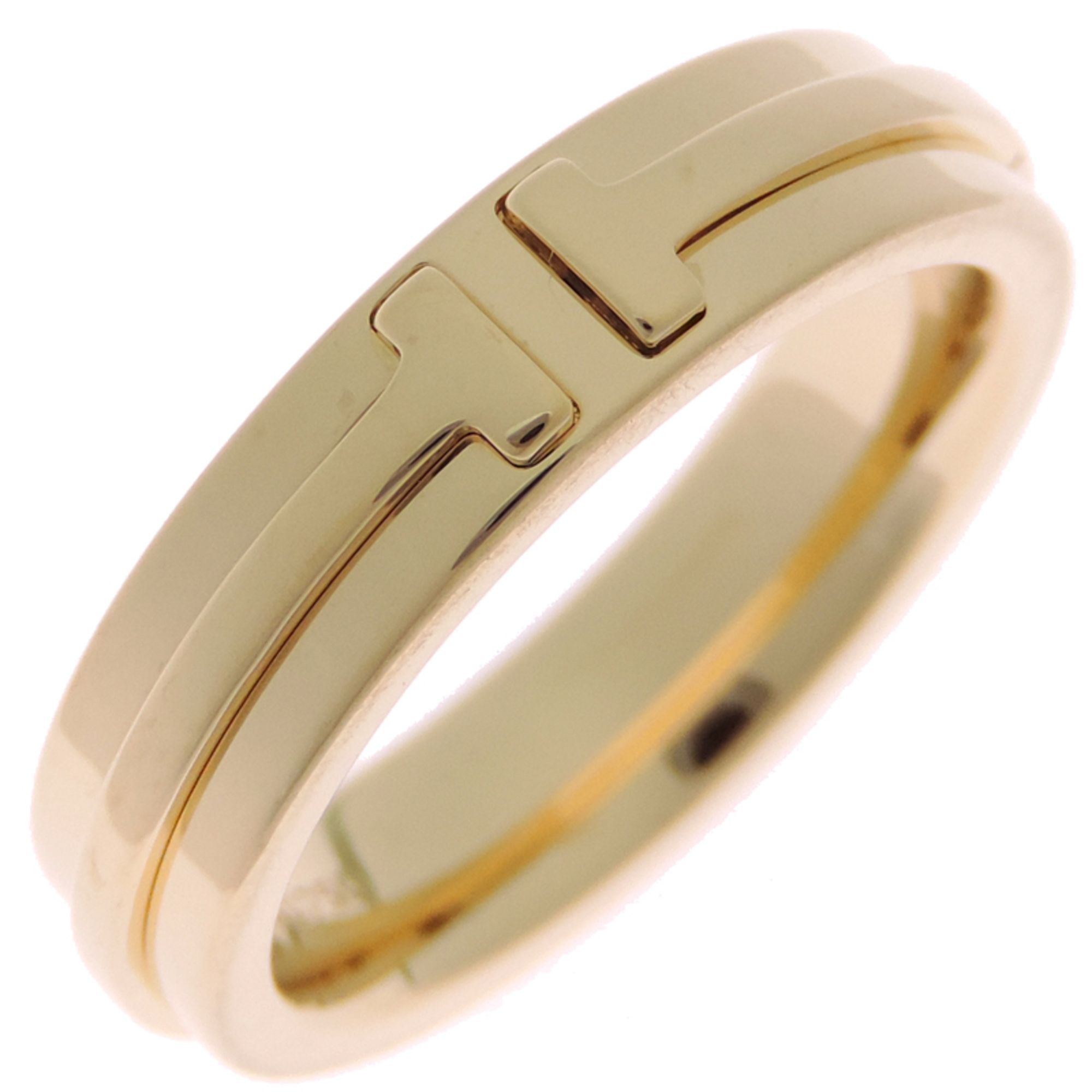 Tiffany T Two Narrow Ring for Men and Women, 36815914, 750 Yellow Gold, Size 8.5