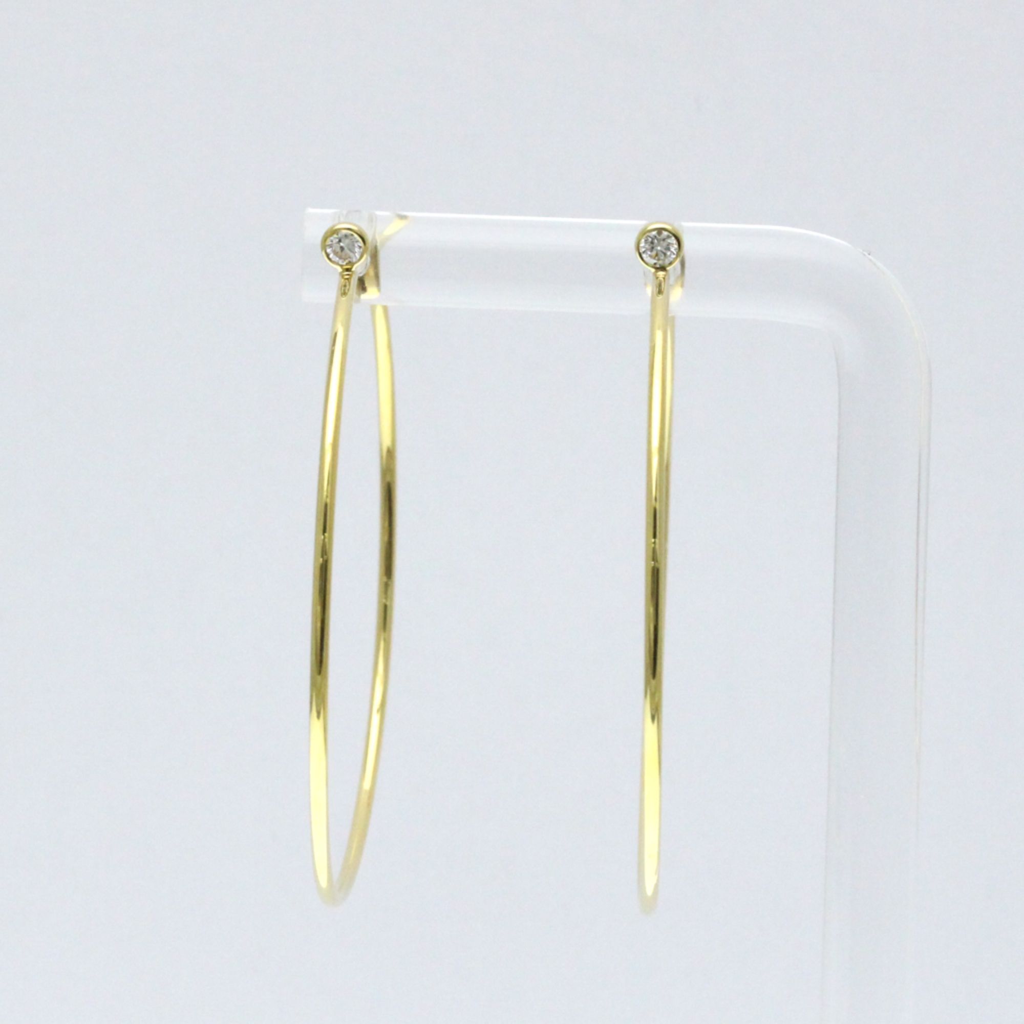 Tiffany Elsa Peretti Diamond Hoop Earrings Diamond Yellow Gold (18K) Hoop Earrings Carat/0.1 Gold