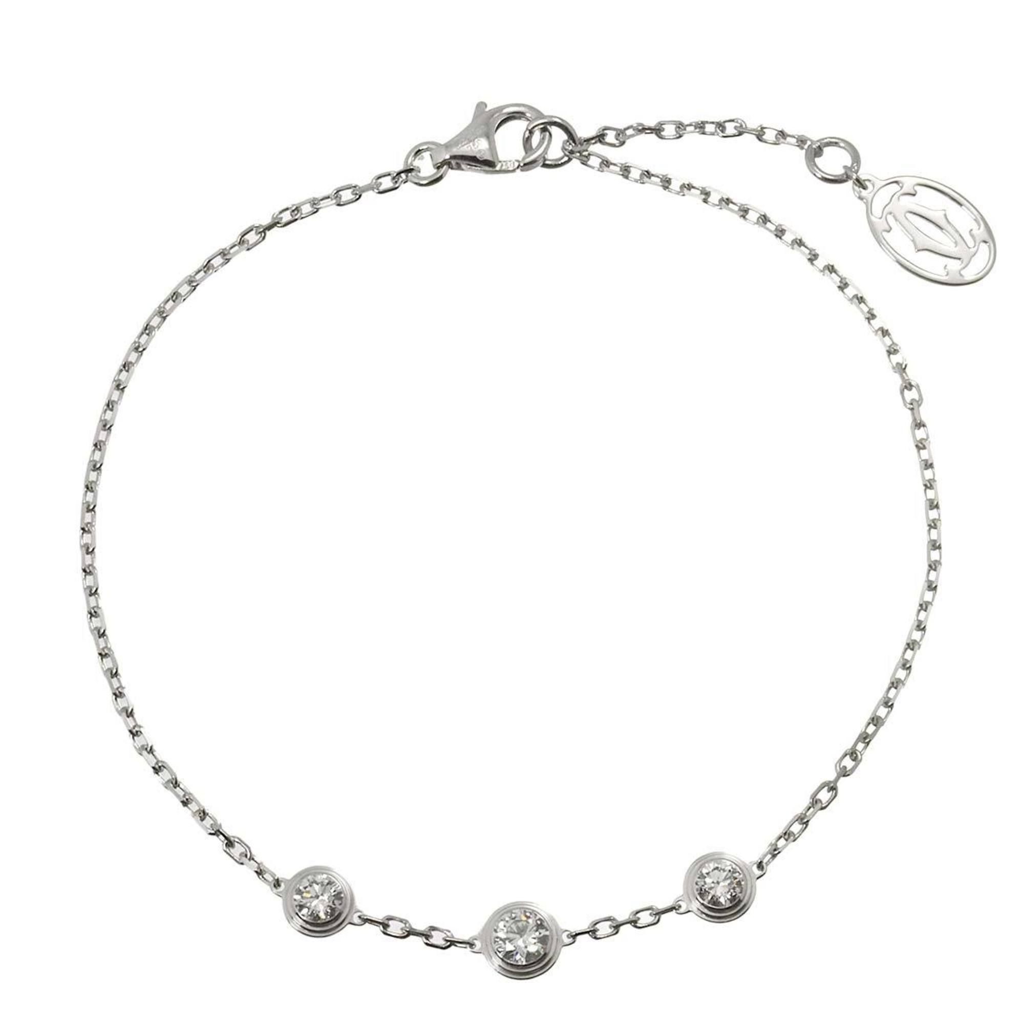Cartier d'Amour Diamond 3-Piece Bracelet, 19.5cm, 18K White Gold 750, Diamant Léger Bracelet