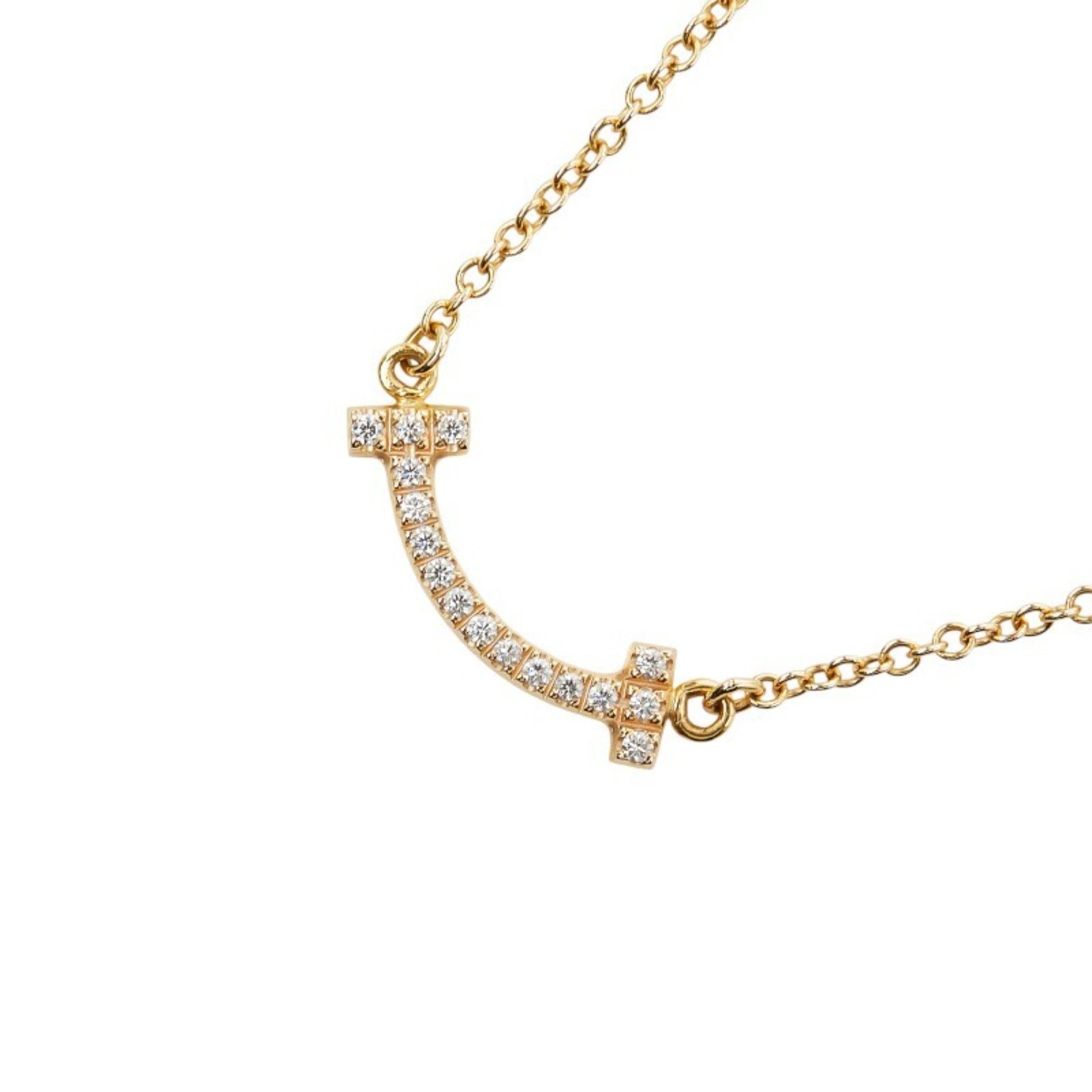 Tiffany T Smile Mini Necklace in 18K Yellow Gold for Women, TIFFANY & Co.