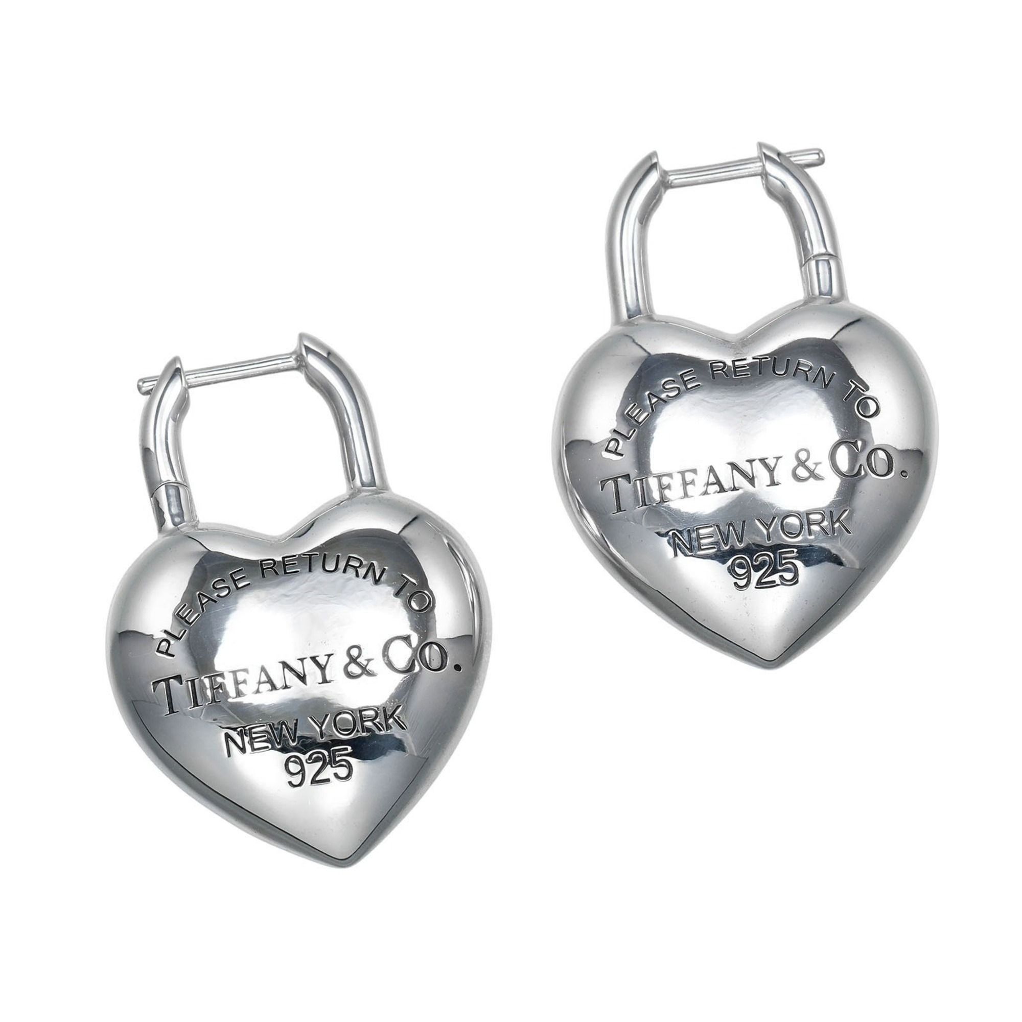 Tiffany & Co. Return to Full Heart Earrings, 925 Silver, approx. 21g, G132925011