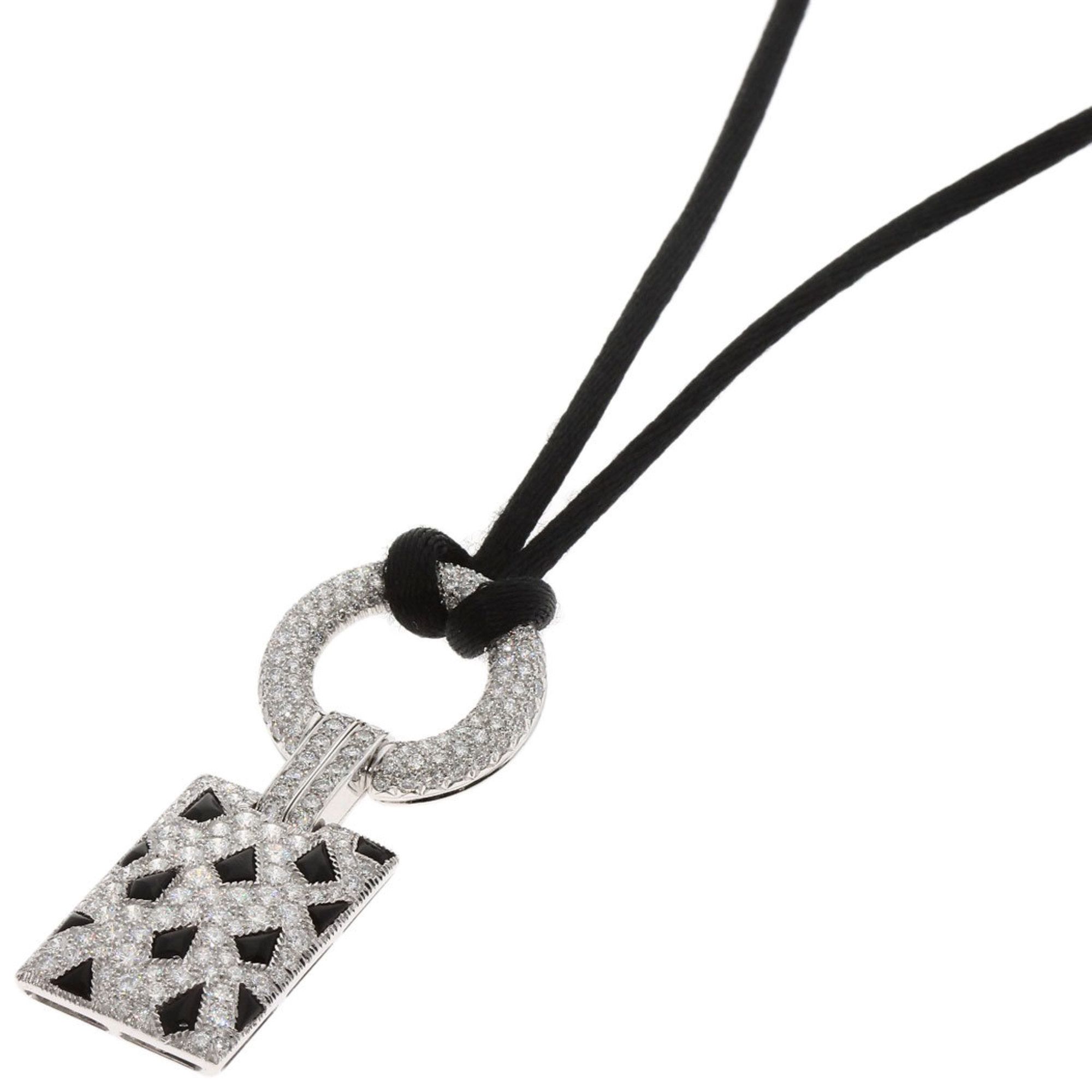 Cartier Panthère de Onyx and Diamond Necklace in 18K White Gold for Women