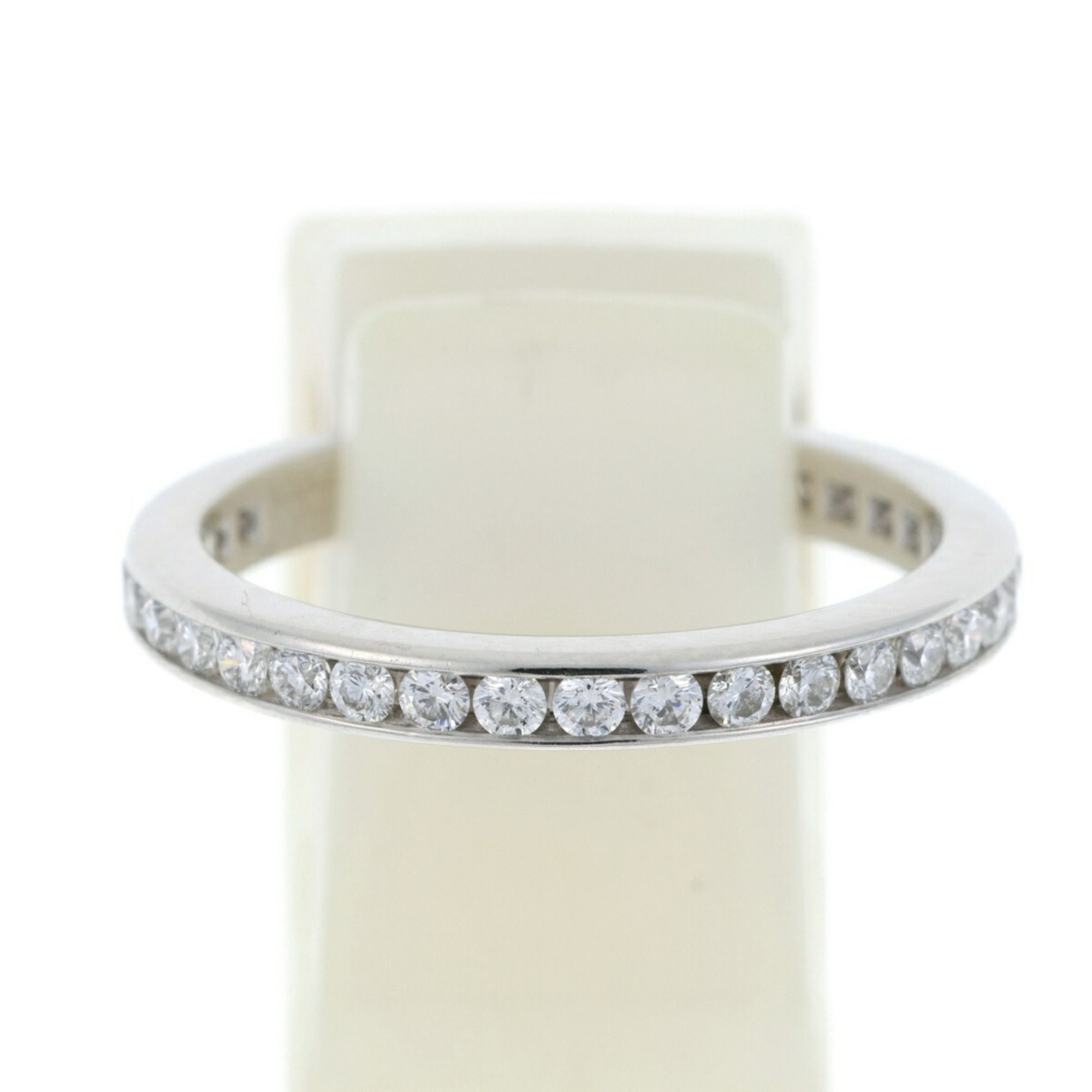 Tiffany & Co. Full Circle Diamond Ring Channel Setting Pt950 Platinum L-157523
