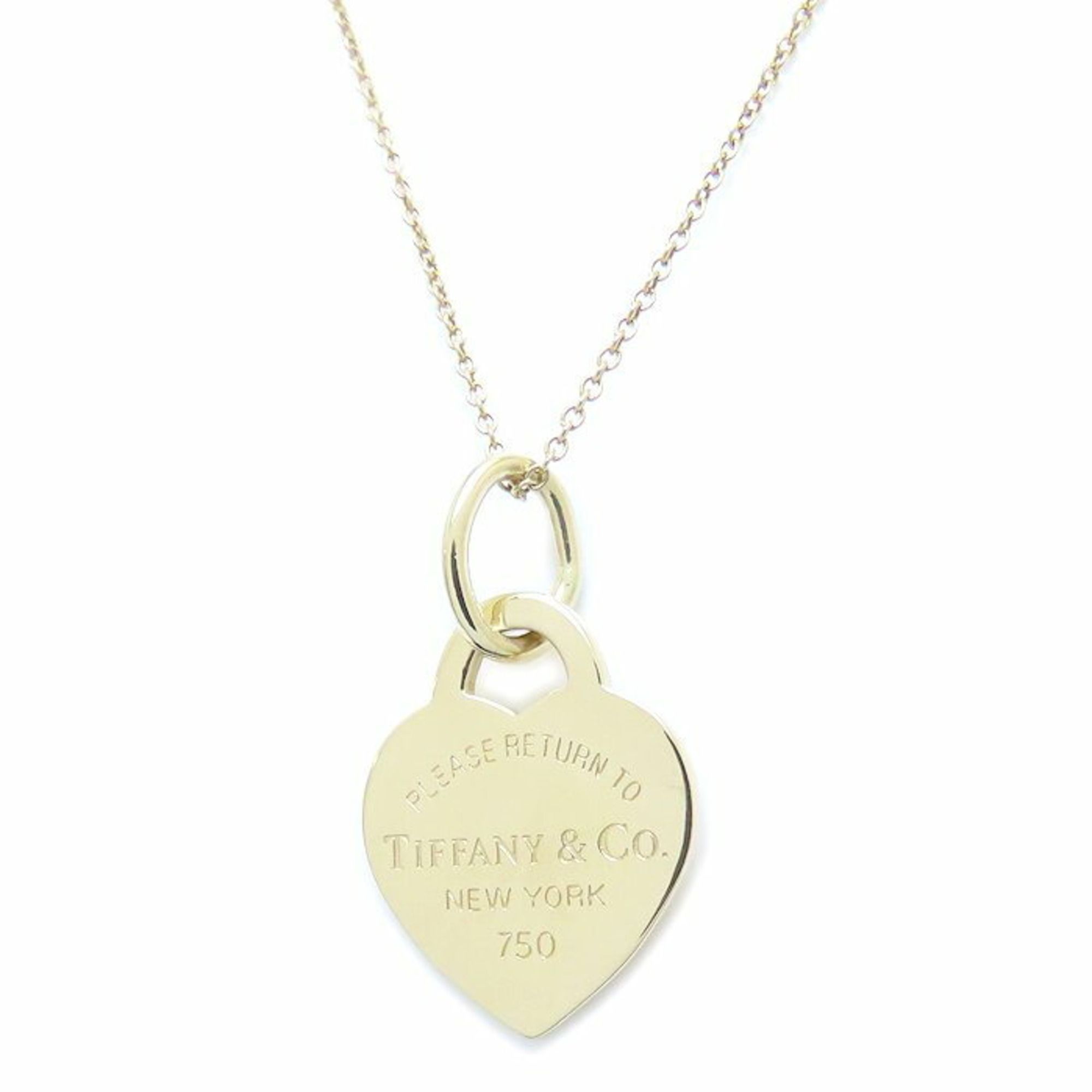 TIFFANY & Co. Return to Tiffany Heart Tag Necklace in 18K Yellow Gold for Women, 294507