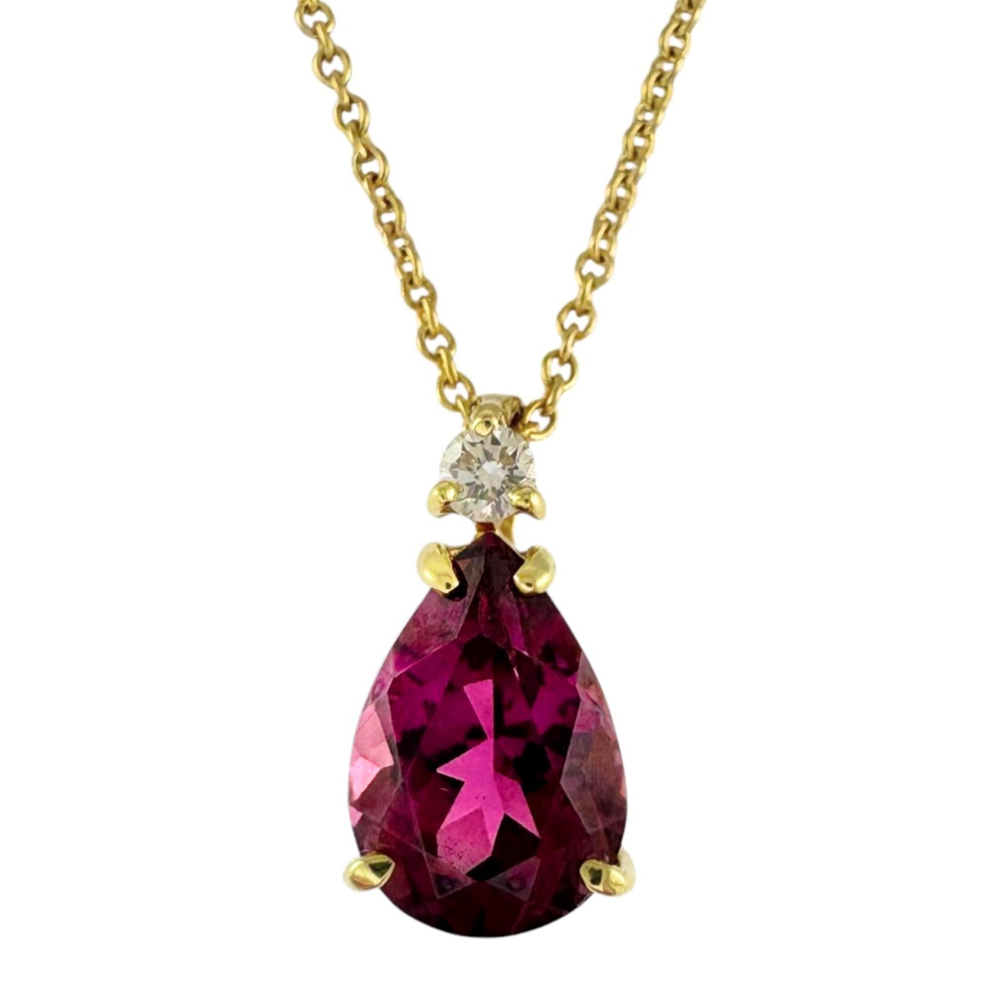 Tiffany & Co. Drop Necklace, Garnet and Diamond, Women's