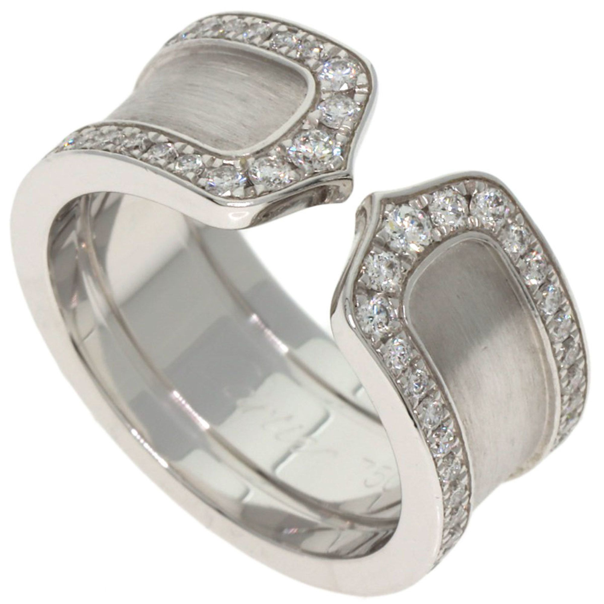 Cartier C2 LM Edge Diamond #50 Ring in 18K White Gold for Women
