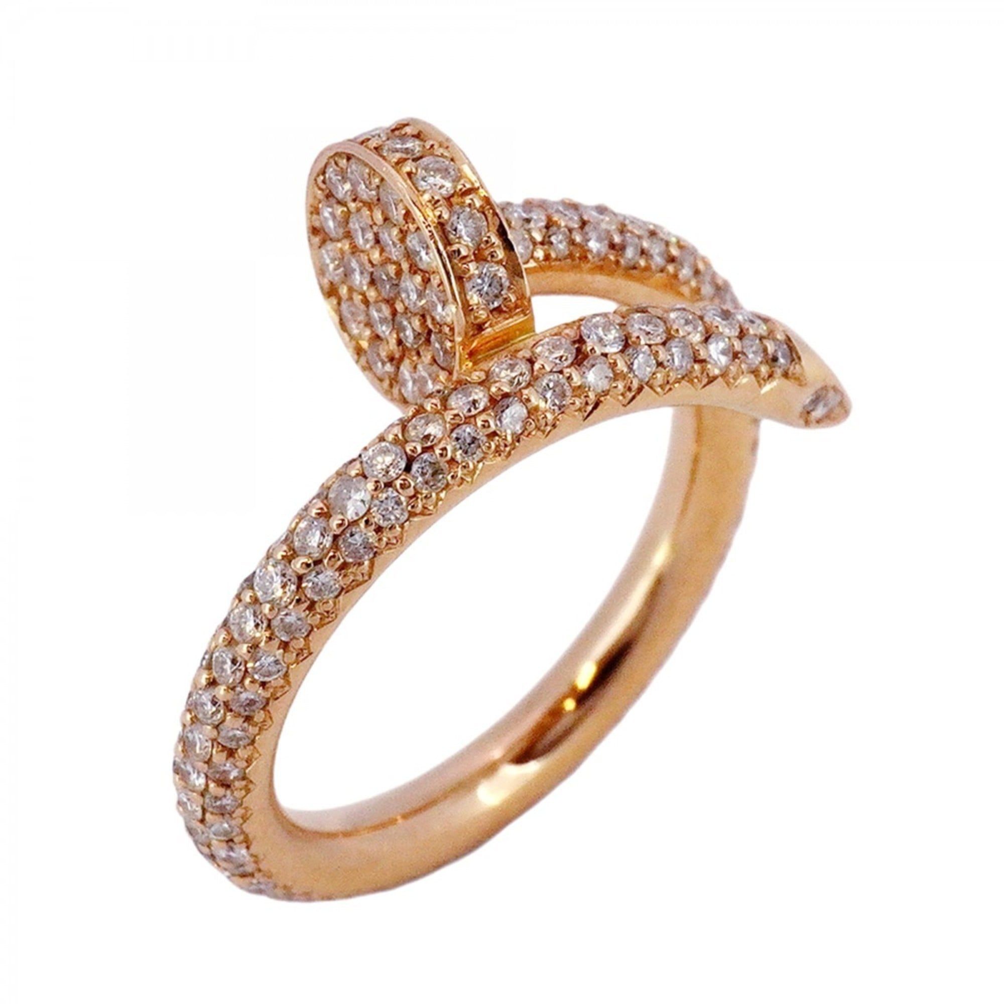 Cartier Juste un Clou Pavé Ring in 18K Pink Gold with Diamonds, #48 for Women