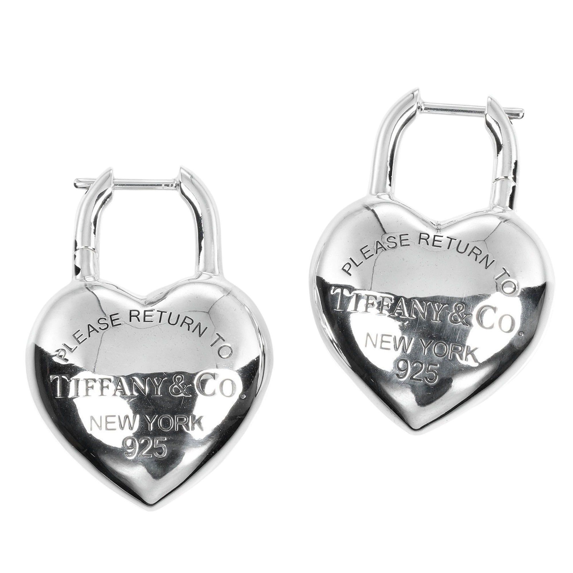 Tiffany & Co. Return to Full Heart Earrings, 925 Silver, approx. 22g
