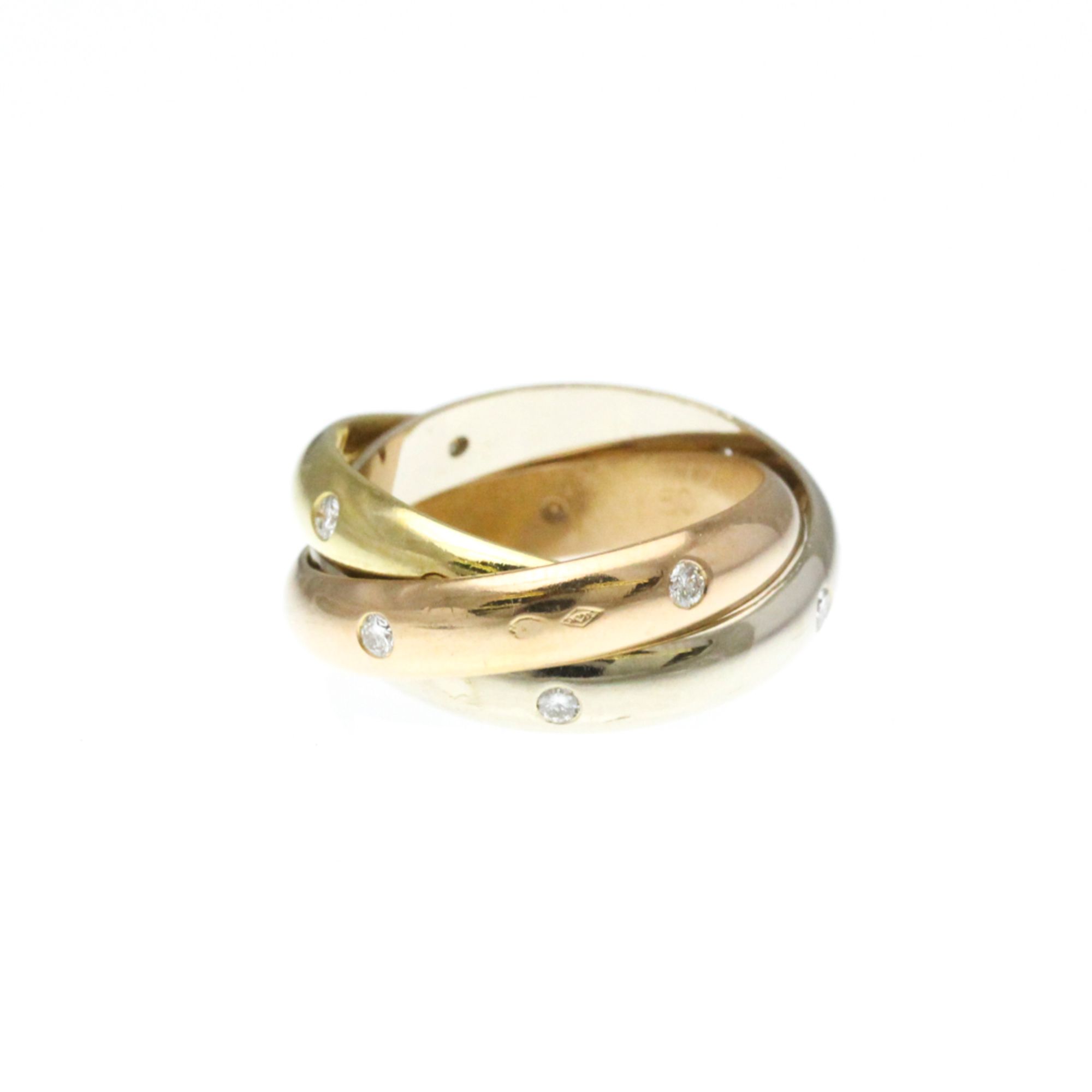 Cartier Trinity Ring 15P Diamond Yellow Gold (18K),Pink Gold (18K),White Gold (18K) Fashion Diamond