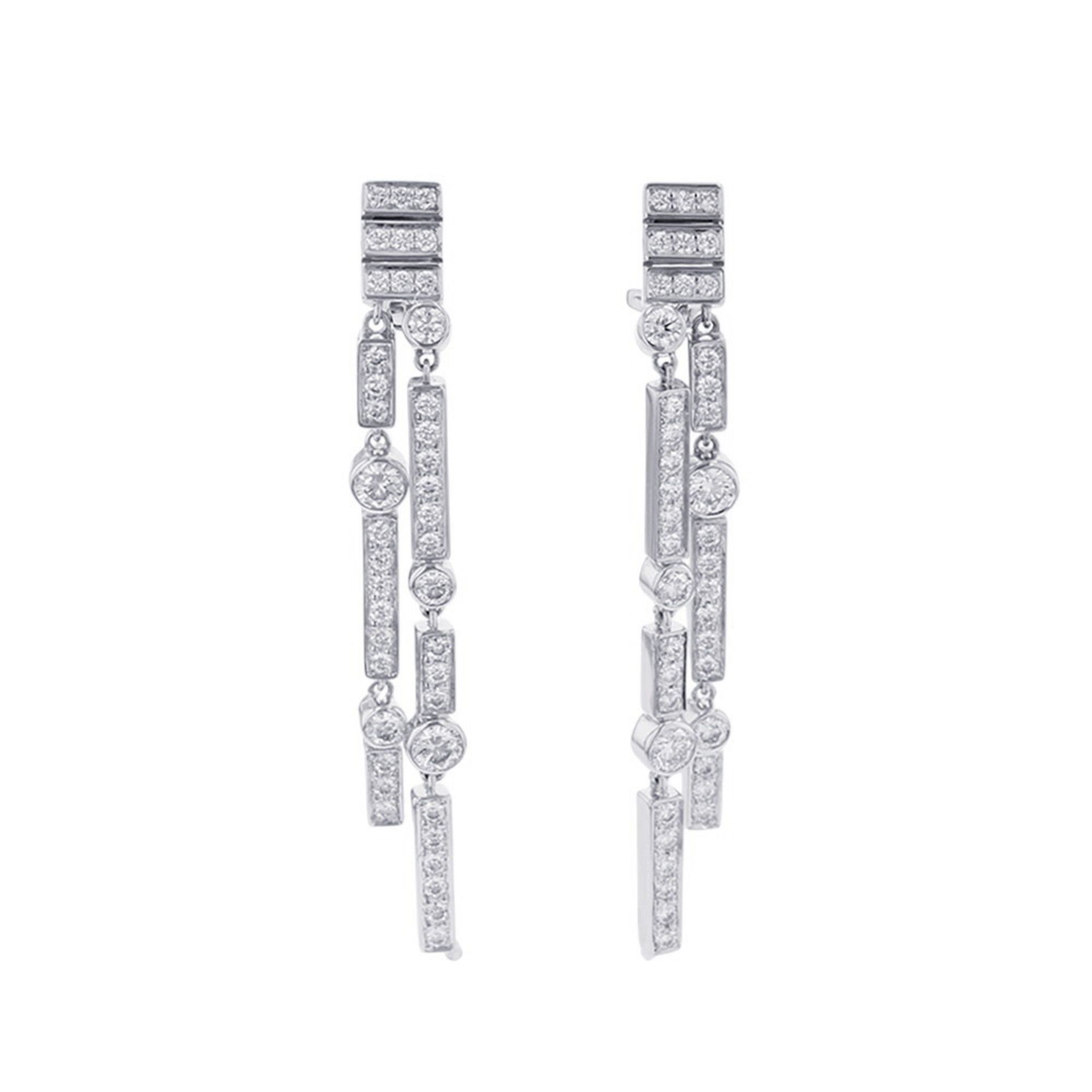 CHANEL 1932 Bijoux de Diamant Diamond Earrings 18KWG