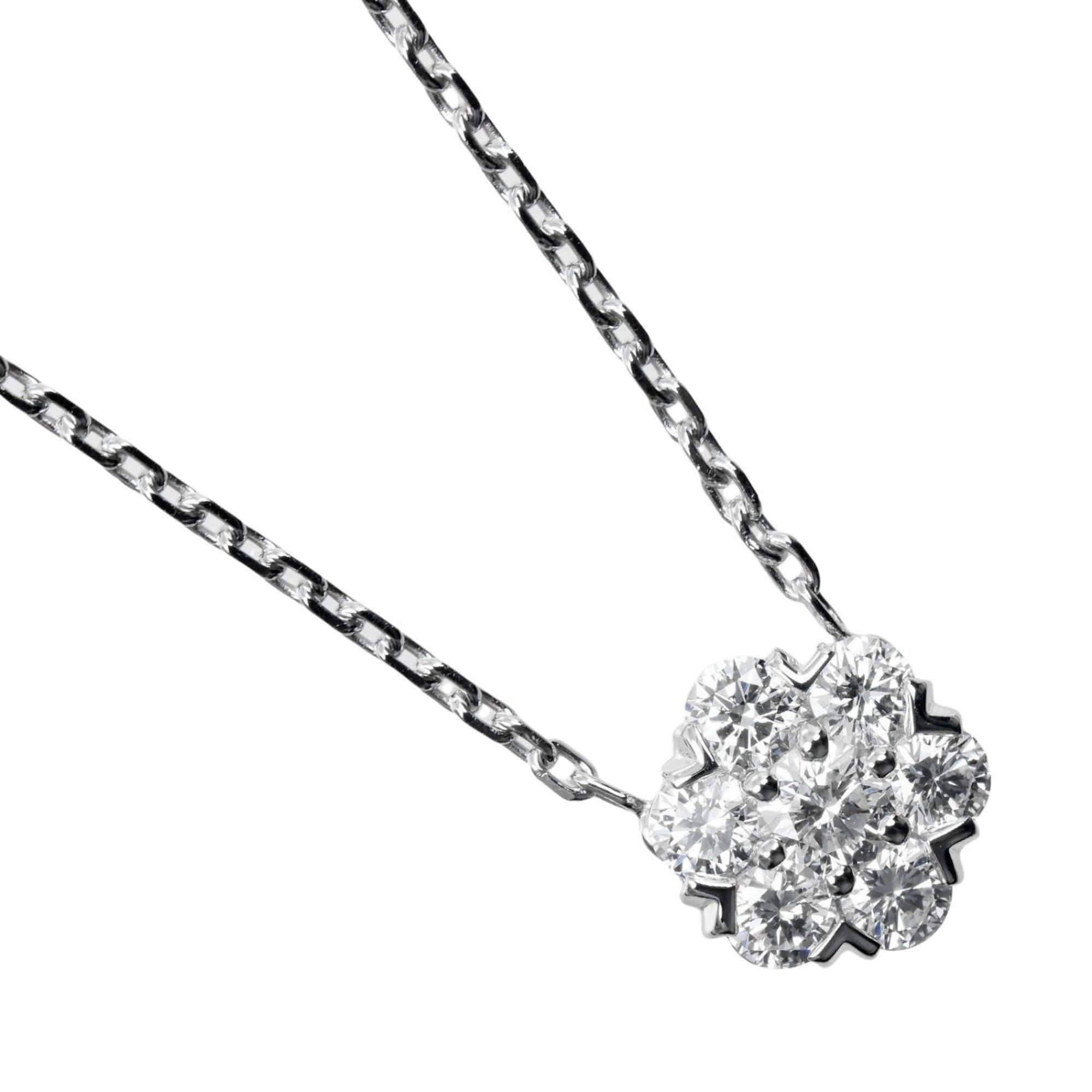 Van Cleef & Arpels Fleurette Necklace K18WG White Gold Diamond Approx. 3.51g
