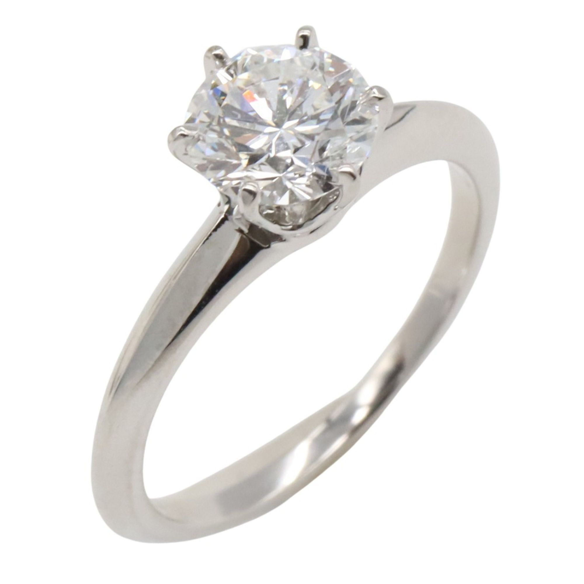Tiffany & Co. Classic Solitaire Diamond Ring, Pt950 Platinum, Diamond, Women's, Clear