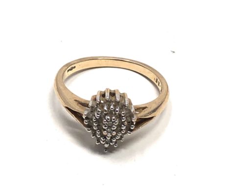 9ct gold diamond  ring (2.8g) 