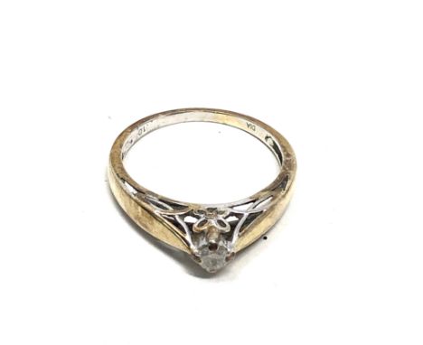 9ct gold vintage diamond ring (1.6g) 