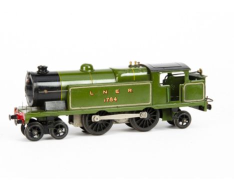 A Hornby O Gauge No 2 Special E26 Electric 4-4-2 Tank Locomotive, in LNER green as no 1784, a 6-volt version with insulated e