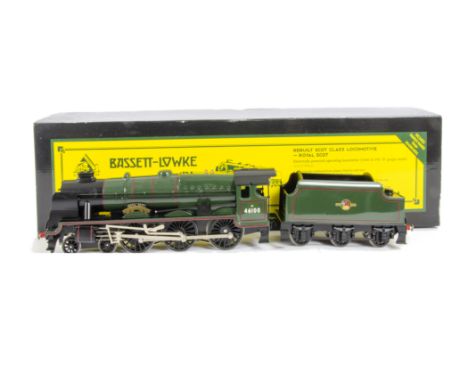 A Bassett-Lowke (Corgi) 0 Gauge 2-rail or 3-rail electric 'Rebuilt Scot' Class 4-6-0 Locomotive and Tender, ref BL99011, Limi