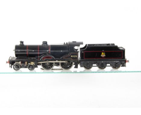 A Modified Bassett-Lowke 0 Gauge 3-rail BR Class 4P 'Compound' 4-4-0 Locomotive and Tender,  in part-lithographed lined gloss