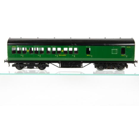An Exley 0 Gauge K5 Southern Railway Suburban 50' Brake/3rd Motor Coach, in SR gloss green as no 3232, fitted with LMC Motor 
