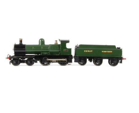 An 0 Gauge 3-rail electric GWR 'Dukedog' (Earl) Class 4-4-0 Locomotive and Tender, body and tender appear kit-built, with wor