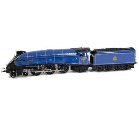 An ACE Trains 0 Gauge 2-rail or 3-rail electric E/4 Gresley A4 Class Streamlined 4-6-2 Locomotive and Tender, in lined BR ear