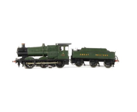An 0 Gauge 3-rail electric GWR Collett 2205 Class 0-6-0 Locomotive and Tender, body and tender appear scratch-built by unknow