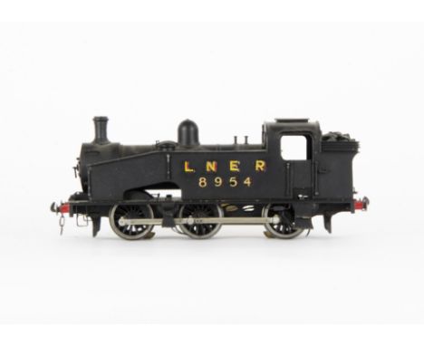 A Probably Kit-built 0 Gauge 3-rail electric LNER J50 Class 0-6-0 Tank Locomotive, with worm-drive 'can' motor unit, turned s