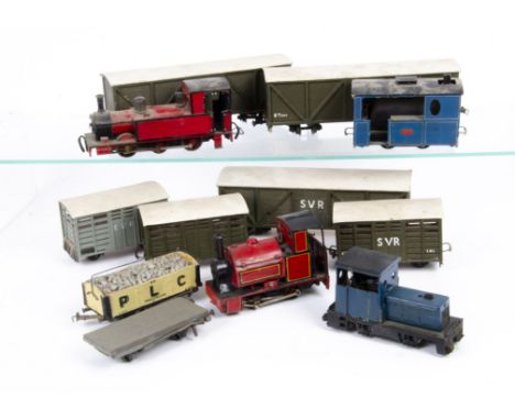 O Scale Narrow Gauge Locomotives and Stock, several branded for the 'SVR' and most based on Tri-ang OO Gauge running gear, in