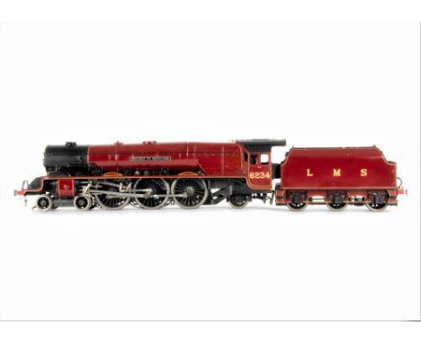 A Finescale 0 Gauge (2-rail) LMS 'Duchess' 4-6-2 Locomotive and Tender, from unknown kit with substantial motor, neatly made 