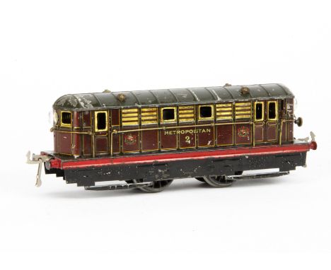 A Hornby O Gauge Low-Voltage Electric 'Metropolitan' Locomotive, in lithographed Metropolitan crimson livery as no 2, with ca