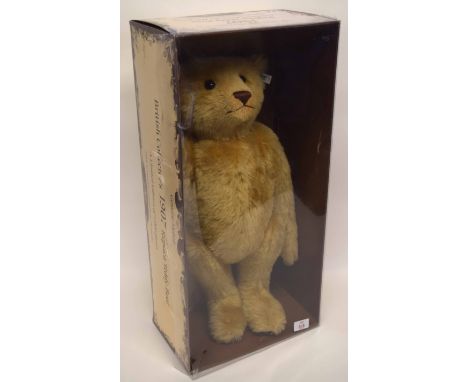 Boxed replica of a Steiff bear made by Steiff for the British Collectors market. (Note: being sold on behalf of Cromer Hospit