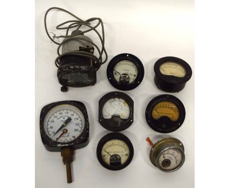 Quantity of metal dials from vintage motorcars and from aircraft