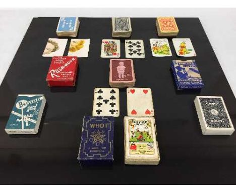 A large quantity of early twentieth century playing cards/games to include 'Main Line' by Waddy's, French for Fun, Kan-U-Go, 