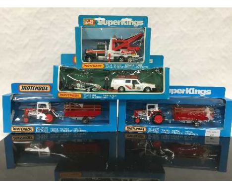 A Matchbox Superkings die-cast model : K-35 Tractor & Trailer, together with thirty four further die-cast model vehicles all 