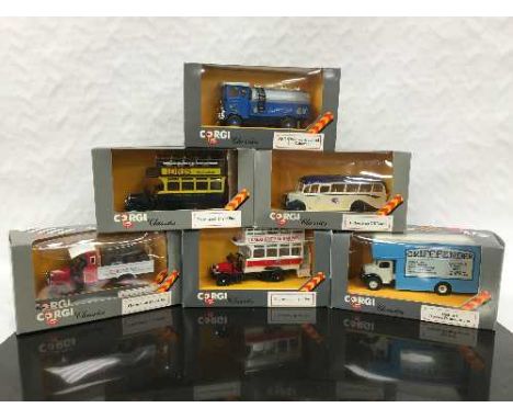 A Corgi Classics die-cast model : C949/3 Bedford Type OB Coach, together with thirteen models from the same range, as well as
